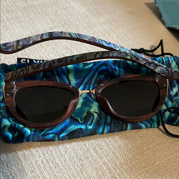 SLYK SHADES bombshell abalone sunglasses blue green - Picture 7 of 12
